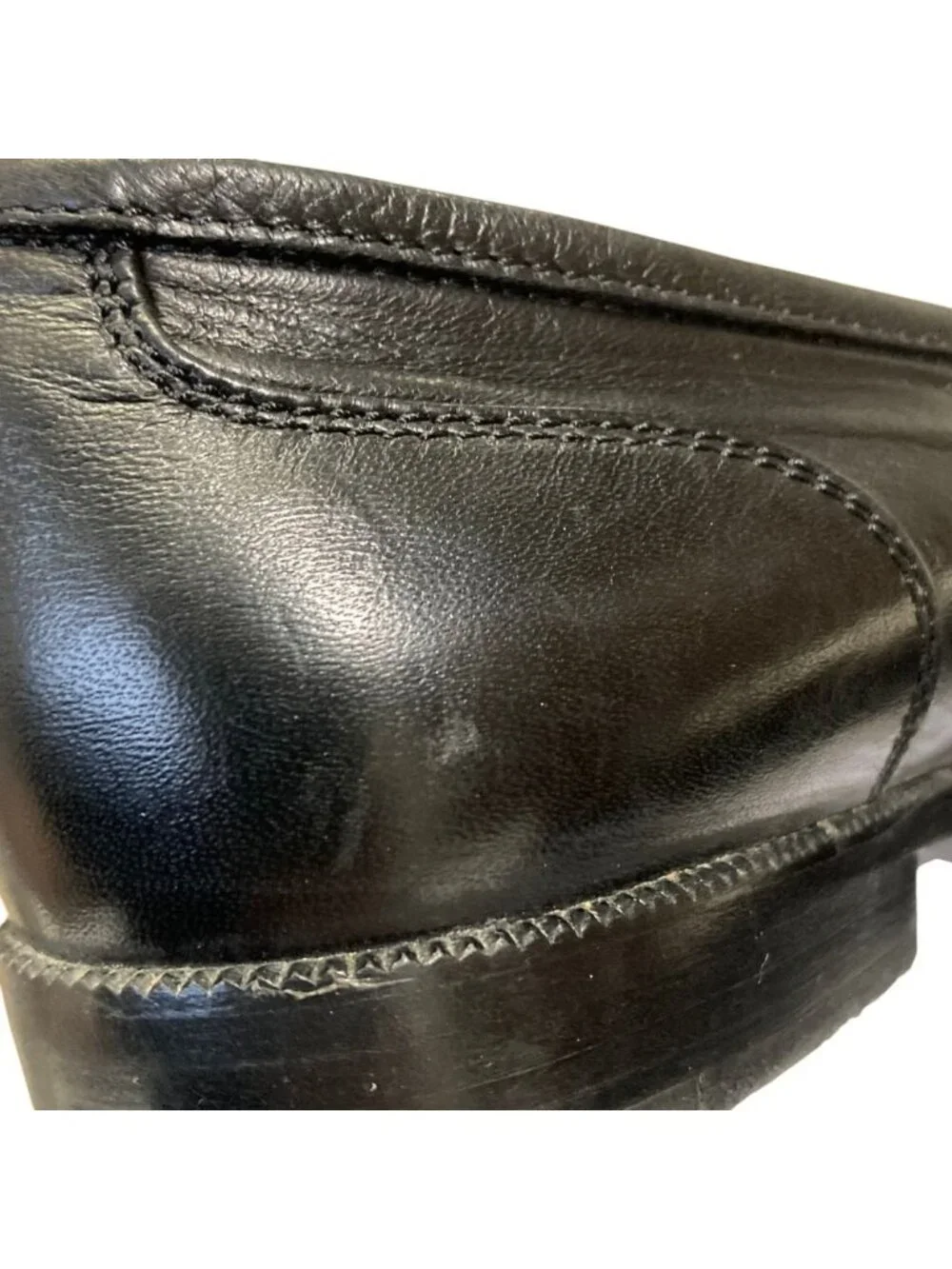 Chanel Vintage Turnlock CC Logo Leather Loafers Equivalent Black Second